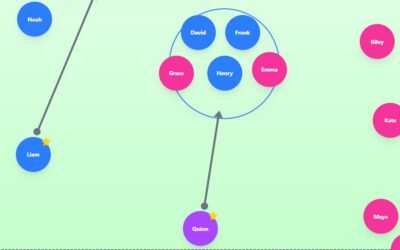 Het interactief 3d-sociogram